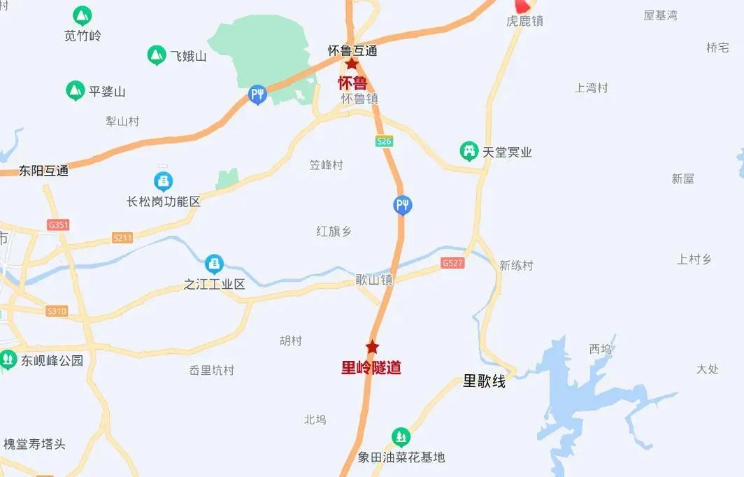 东阳市虎鹿镇地图图片