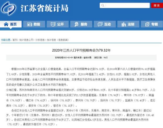 78.79岁泰州的人口平均预期寿命为平均预期寿命为79.