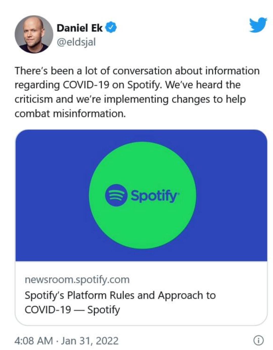 Spotify's Platform Rules and Approach to COVID-19 — Spotify