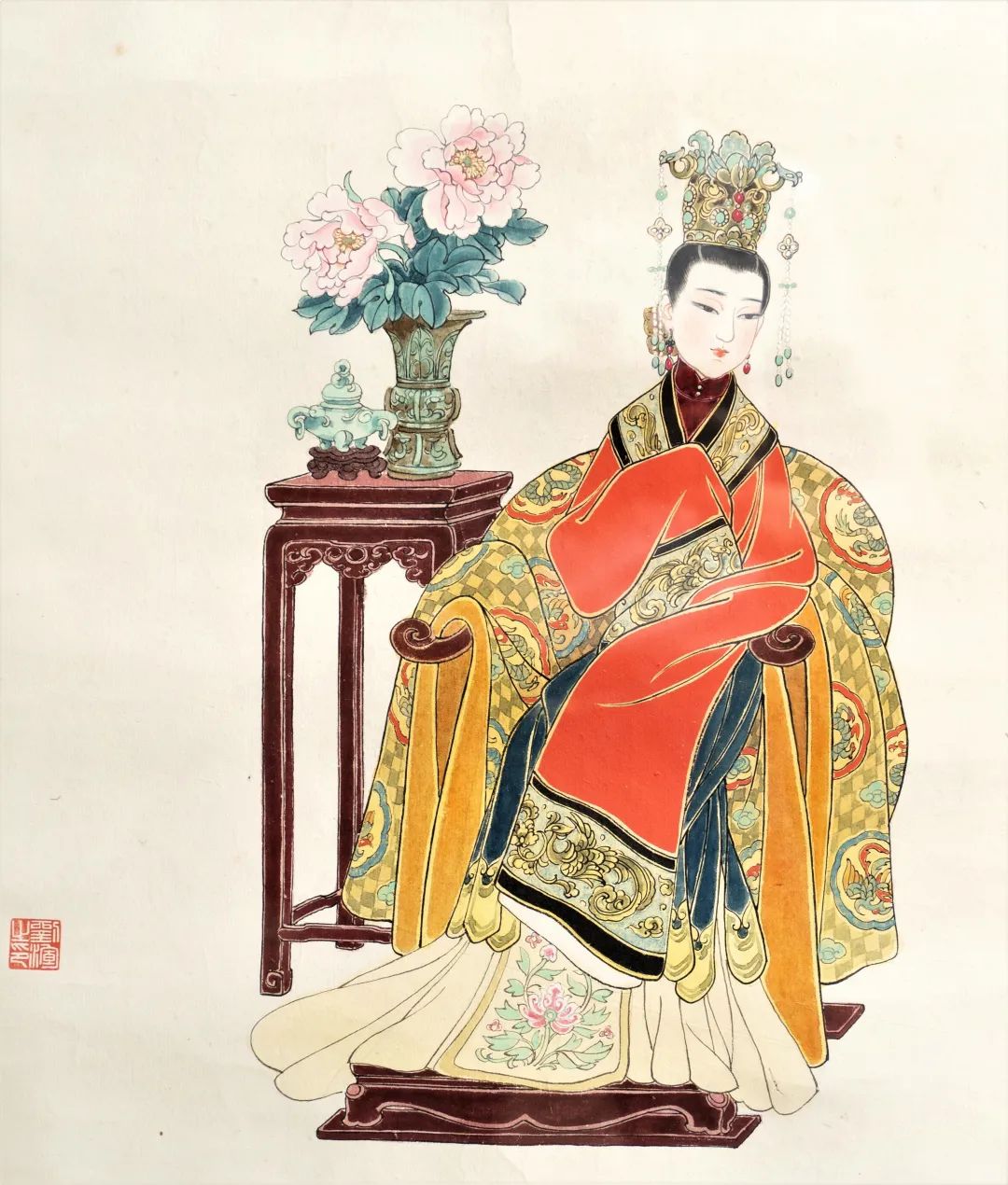 刘旦宅,红楼梦图册,纸本设色,29×34cm×12,私人收藏,龙美术馆提供