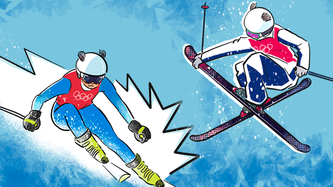 冬奥会科普漫画｜都是滑雪项目，自由式和高山有什么不同？