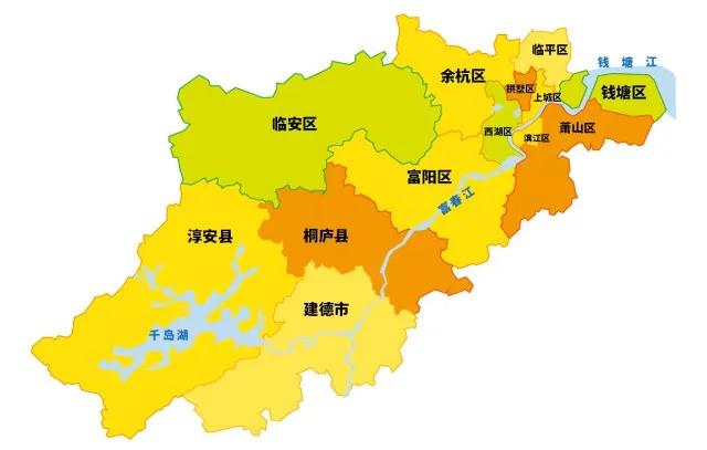 调整后的杭州行政区划示意图 图片来源:杭州日报2021年,余杭区gdp为