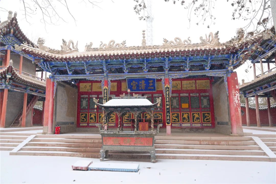 雪润敦煌⑥雪后西云观美景入画来