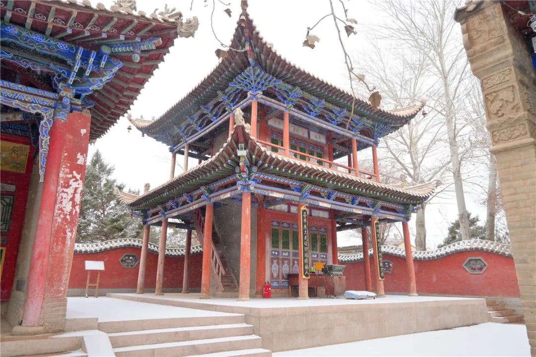 雪润敦煌⑥雪后西云观美景入画来