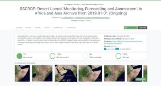 全球生物多样性信息平台(GBIF)发布第29期亚非沙漠蝗灾情监测遥感数据