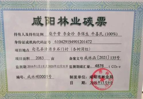 让“碳库”变“钱库”！咸阳市首张林业碳票竞拍成功！_澎湃号·政务_澎湃新闻-The Paper