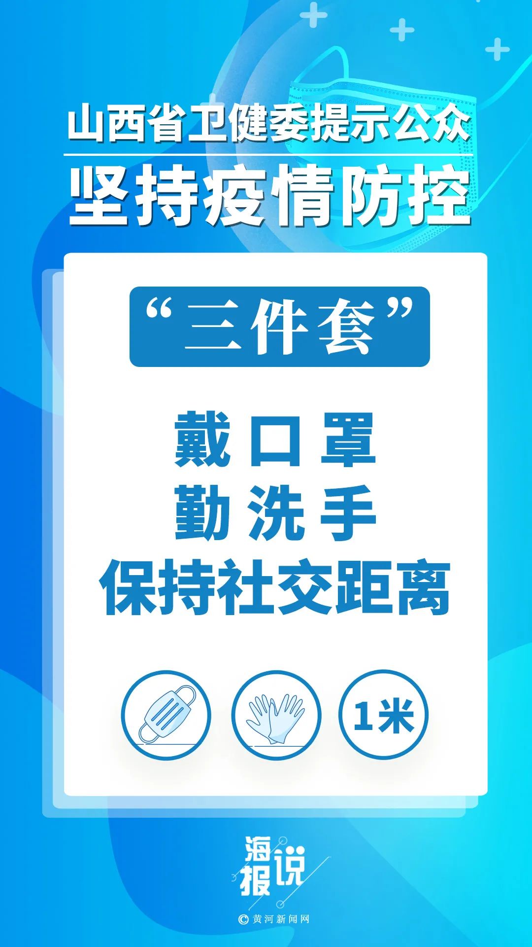 海报说丨手握防疫三件套病毒面前不慌张