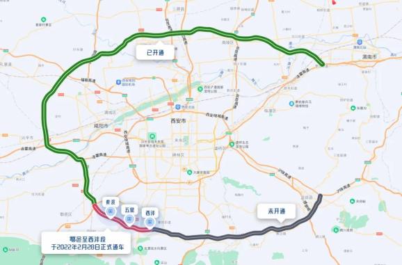 银昆高速陕西段地图图片