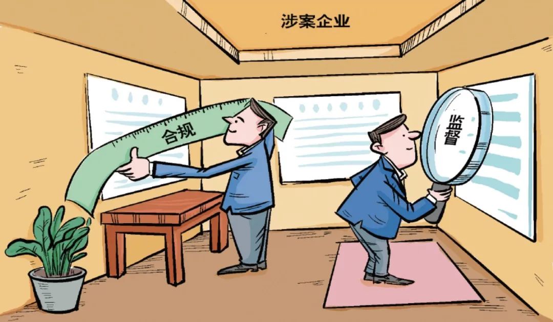 企业合规漫画手绘图片