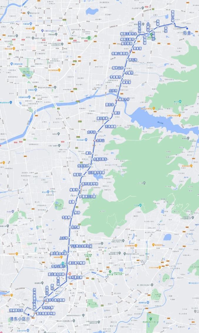 青岛622路公交车路线图图片