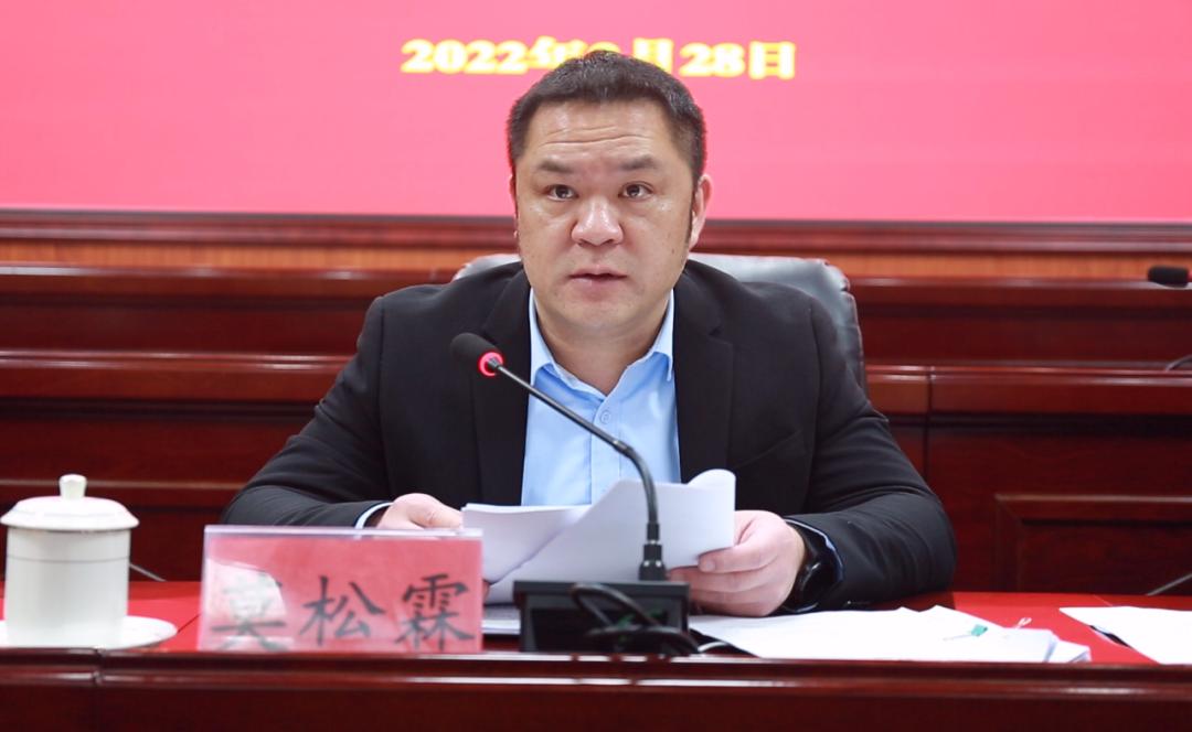 莫松霖作发言县人民政府副县长,公安局局长蓝晓恒,县人民法院院长韦文