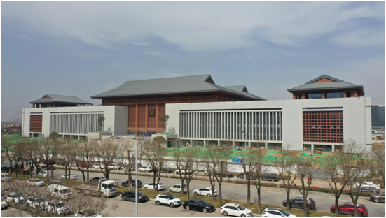 西安市高新区组织观摩陕西省图书馆扩建工程