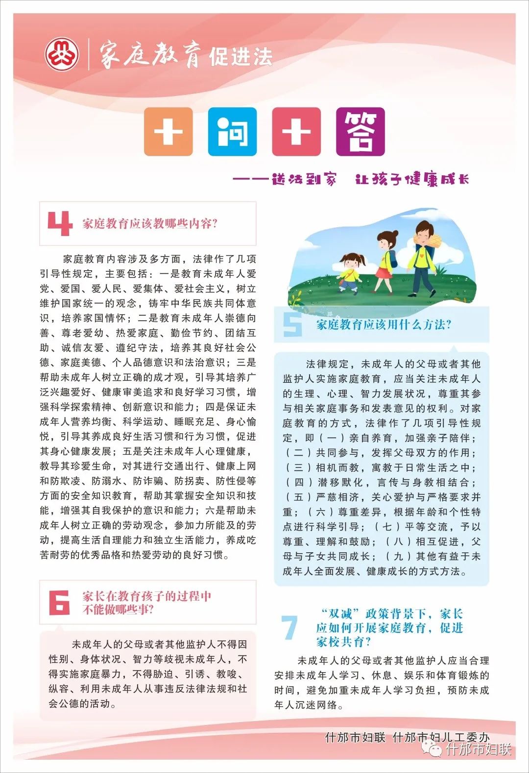 什邡市三八维权网上宣传周一丨家庭教育促进法十问十答