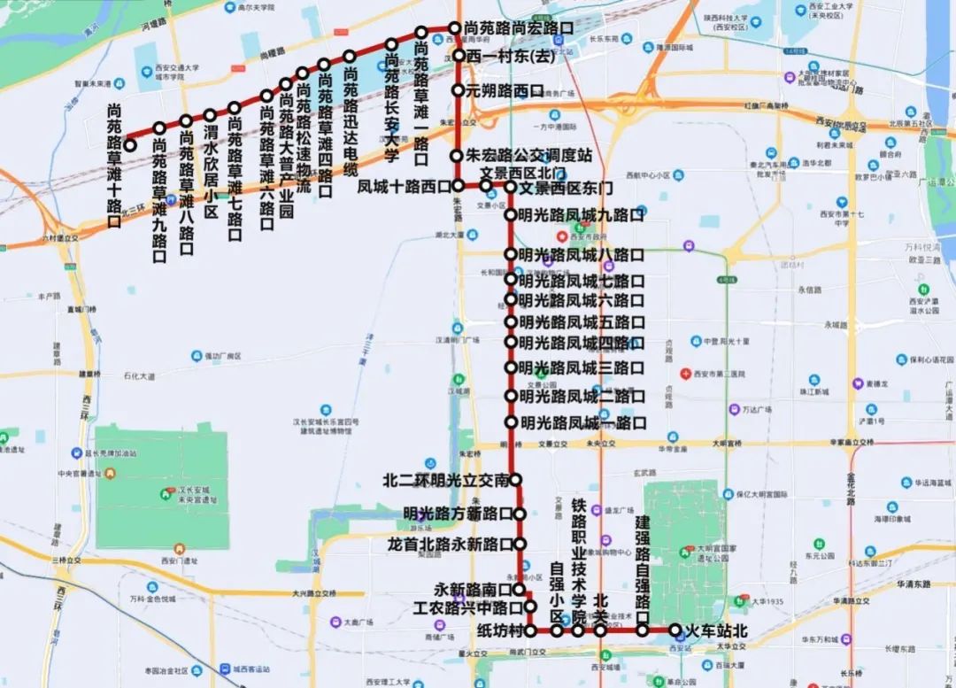 西安511路公交车路线图图片