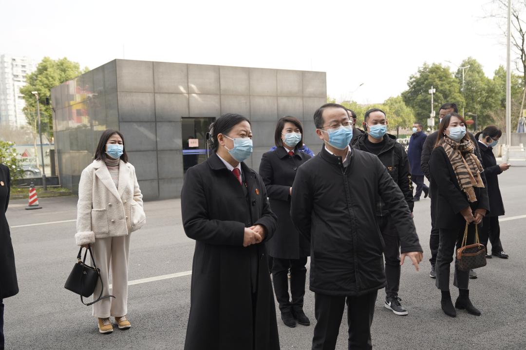 有彭自远方来热烈欢迎彭州市人民法院院长郭伟一行莅临武侯法院考察