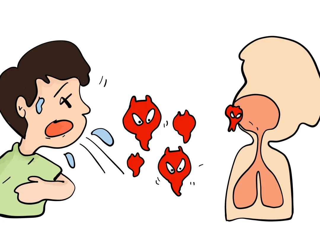 肺结核插画图片