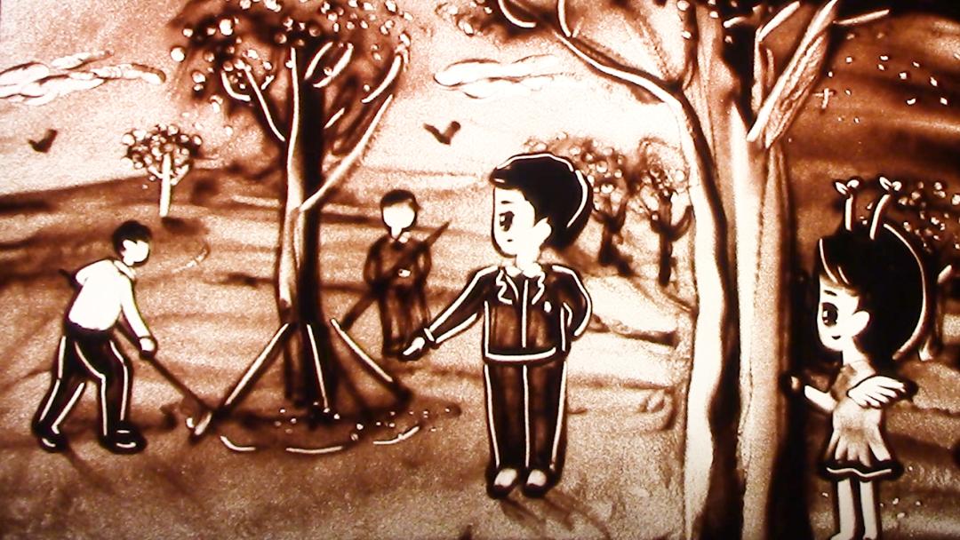 沙画丨树精灵的故事