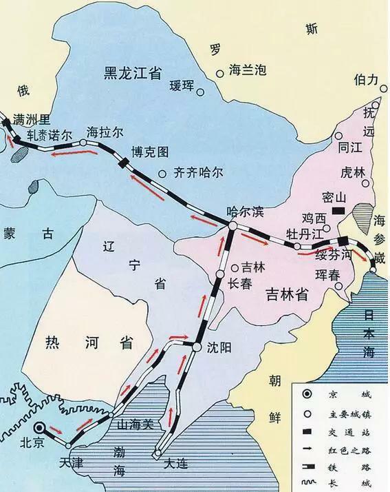 东清铁路线路图/网络