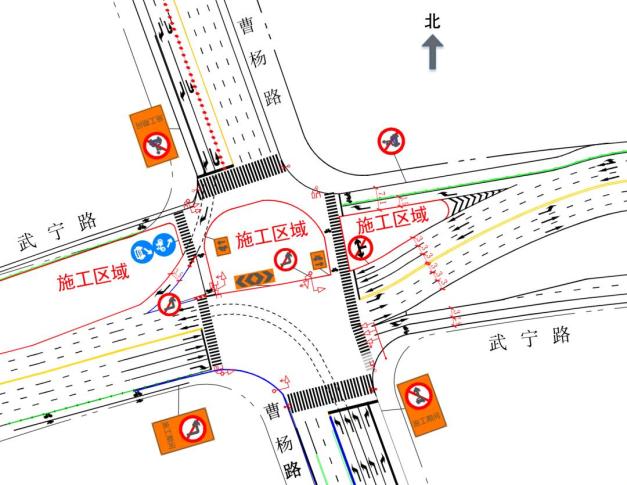武宁路快速化改建工程武宁路/曹杨路口主体结构今晚24时开始