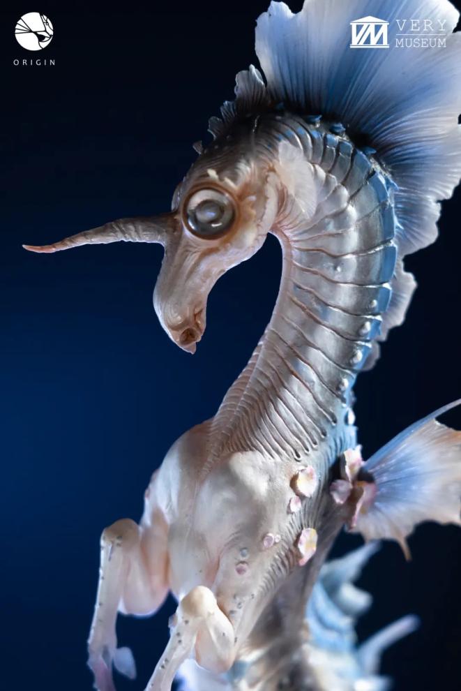 独角海马兽horned hippocampus,来自海洋与神话的传说中的生灵虽然