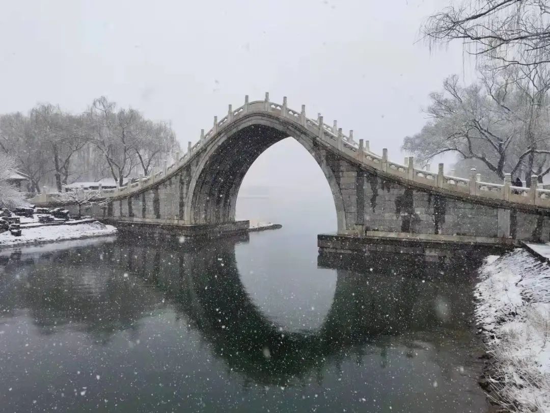 北京三月下雪图片