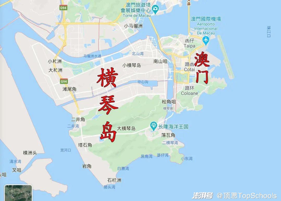 横琴岛地理位置示意图