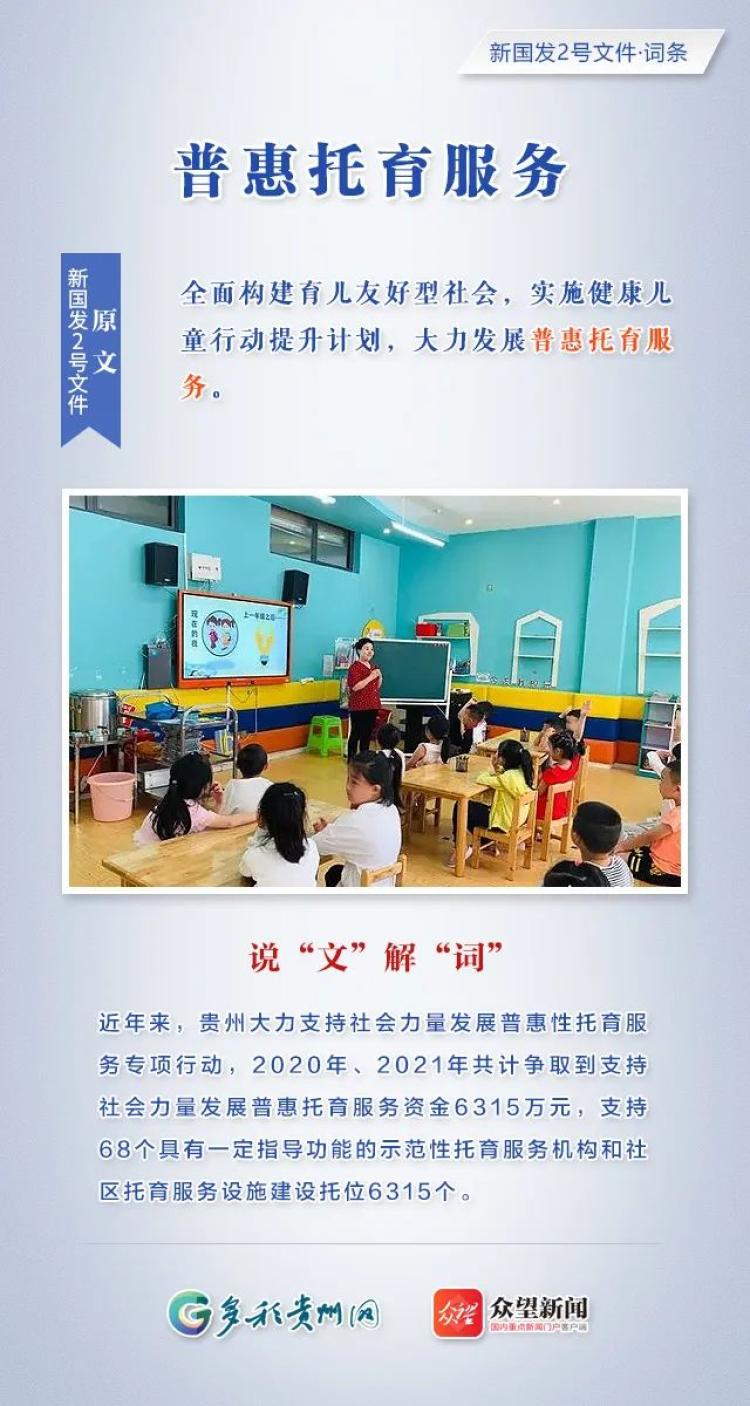 海报新国发2号文件词条之普惠托育服务