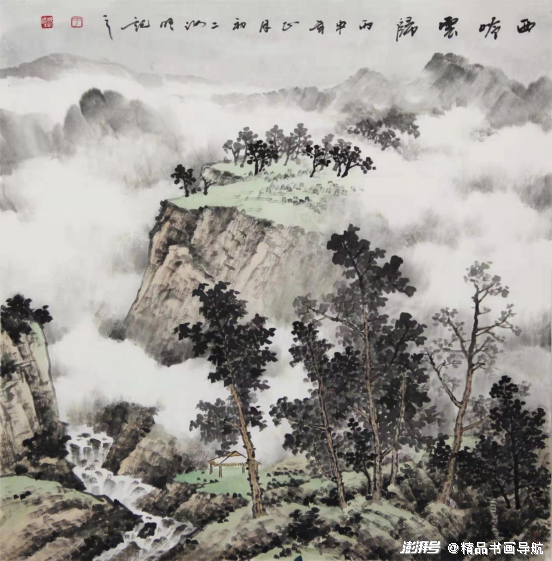 《西岭云归》68×68cm