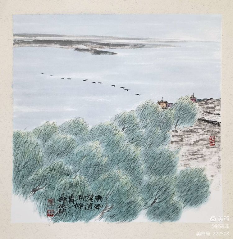 耳目一新虢筱非笔下的洞庭湖画作