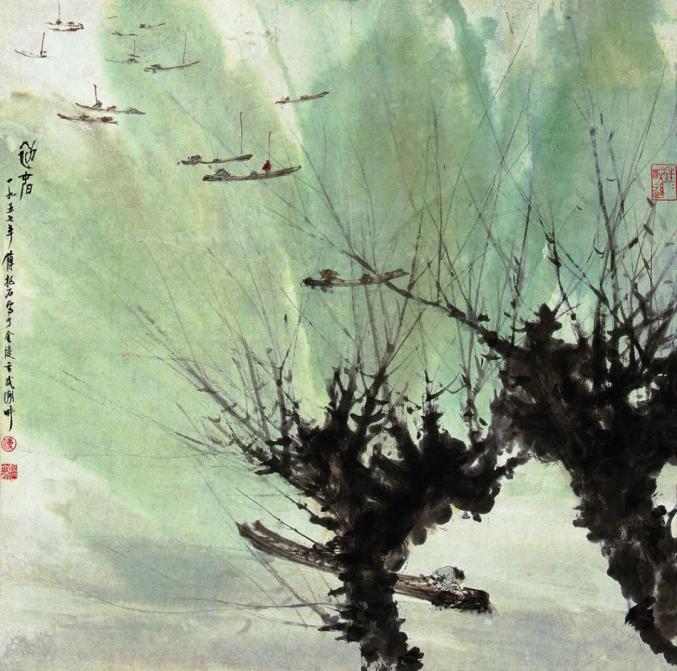 傅抱石先生笔下的春意