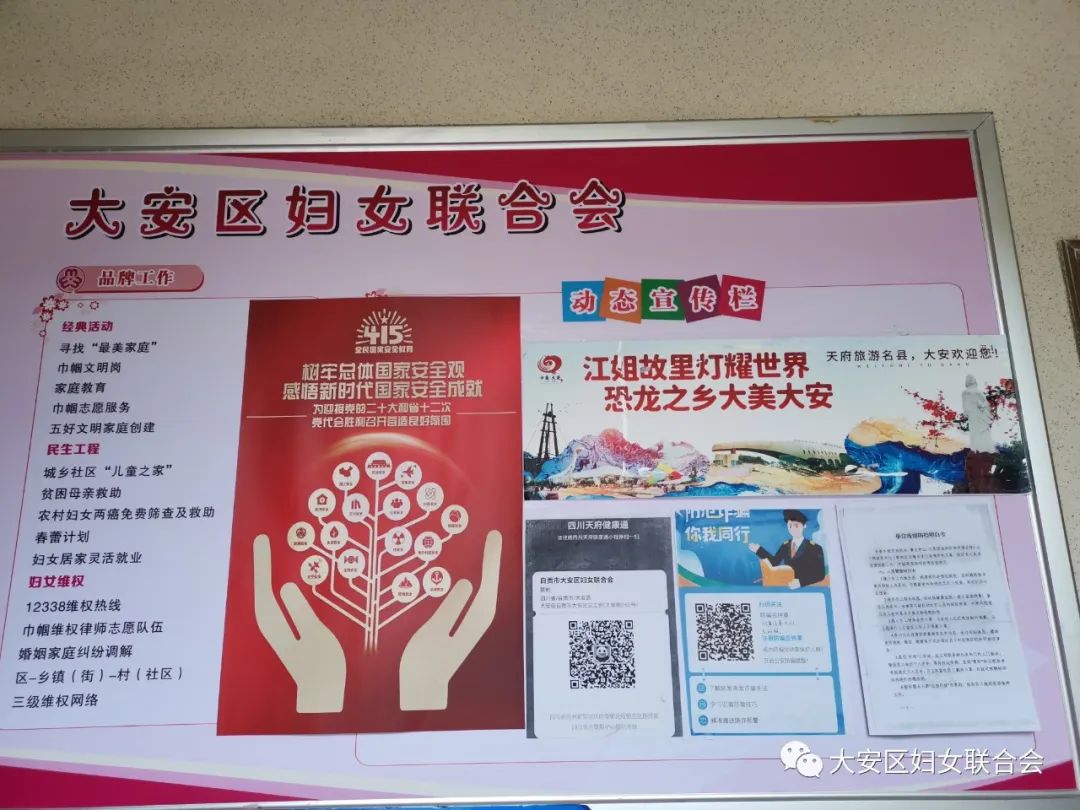 大安区妇联开展2022年415全民国家安全教育日暨国家安全宣传教育月