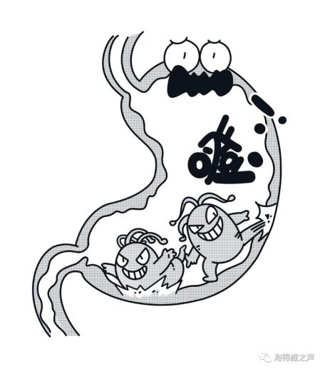 幽门螺杆菌简笔画图片
