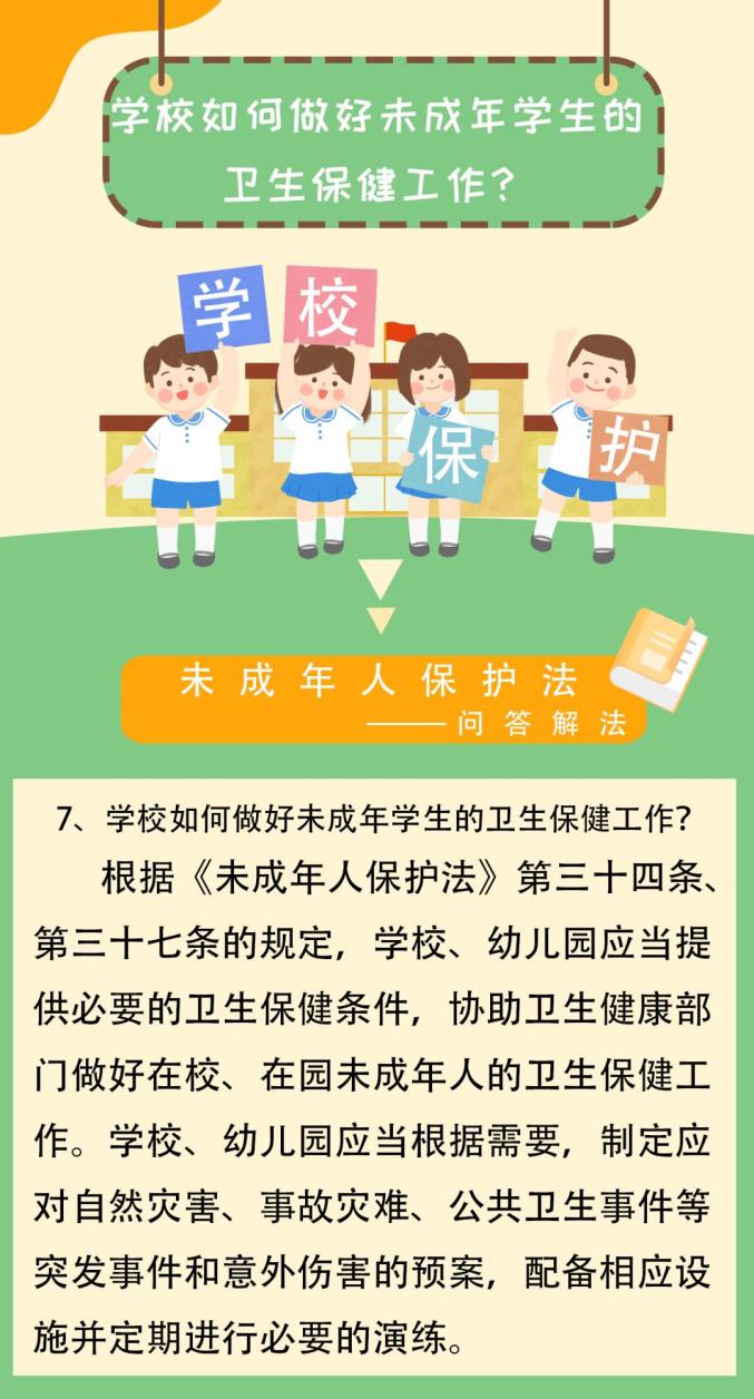 未成年人保护法问答解法73学校如何做好未成年学生的卫生保健工作