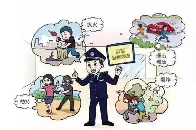 反恐宣传漫画图片