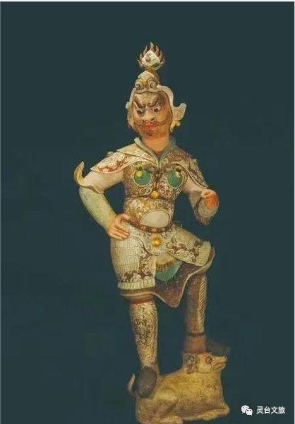 天王俑 Lokapala 唐陶人形 66cm 9kg 武人俑 工芸品