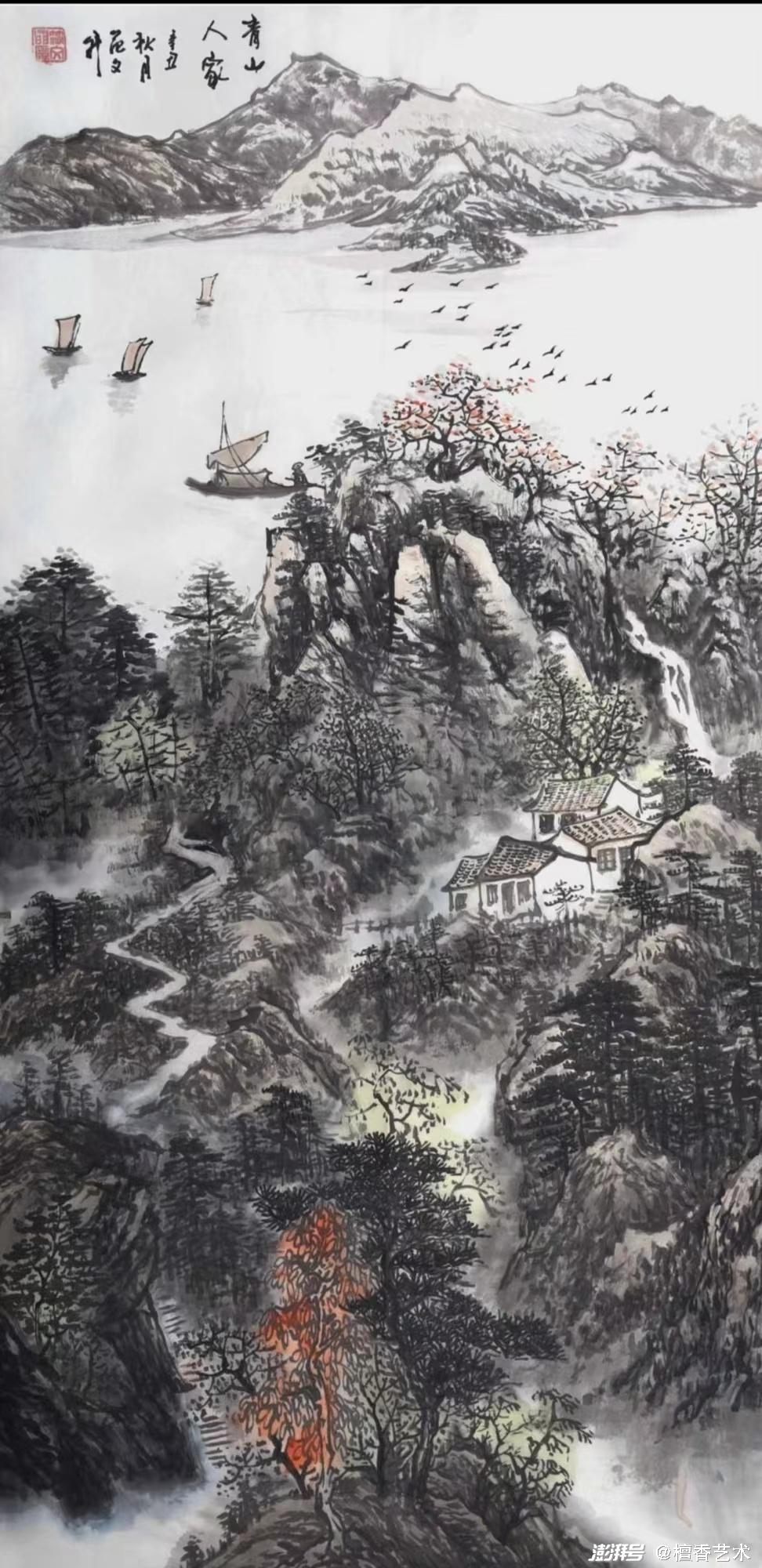 中国当代山水画名家范文升