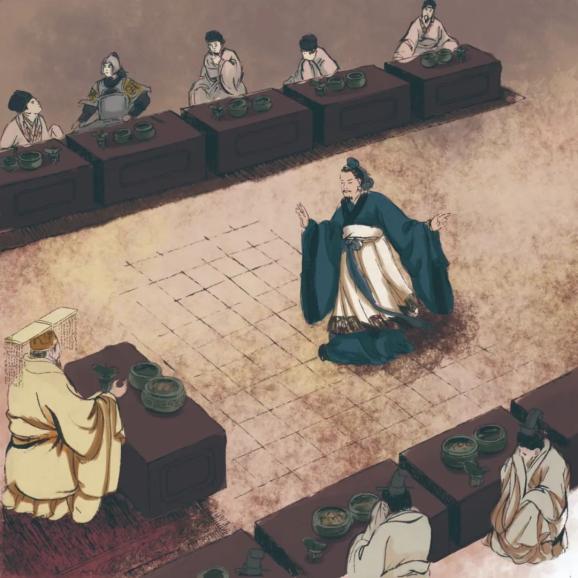 传承创新楚韵荆州原创手绘楚廉故事③天下第一循吏孙叔敖之优孟衣冠