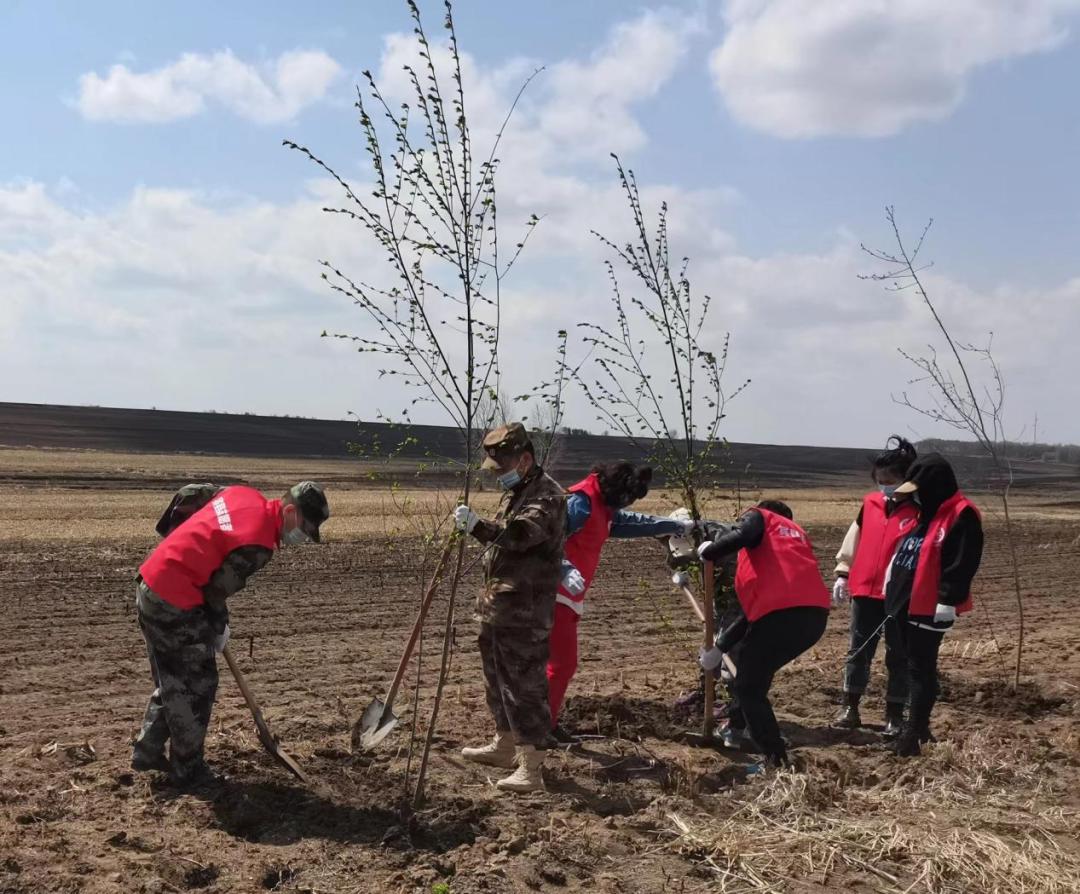 增颜值提气质经建乡开展植树造林志愿服务活动