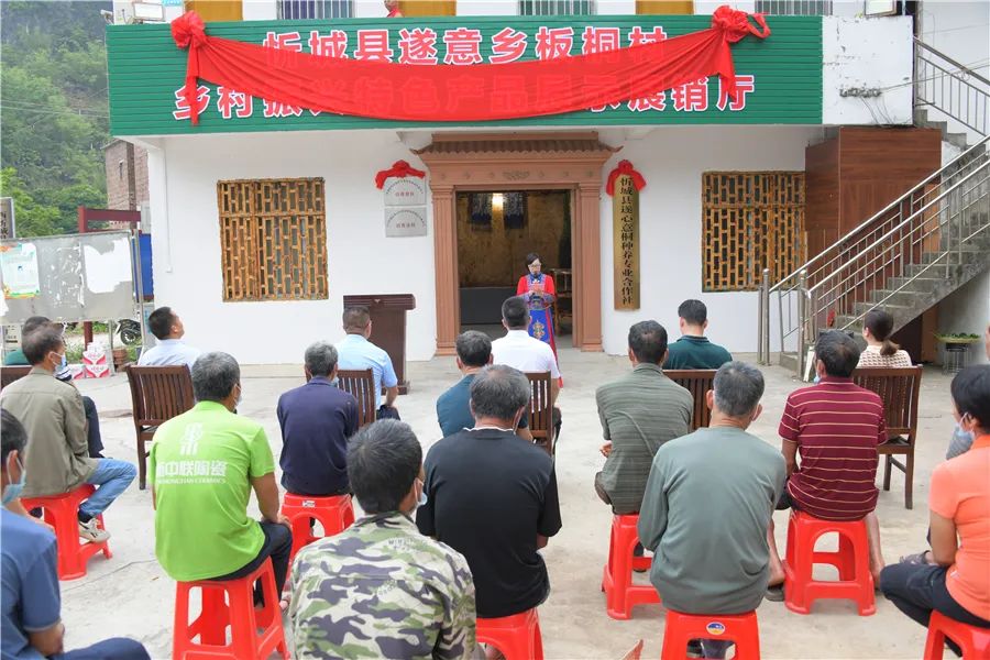 4月28日,忻城縣遂意鄉板桐村舉行遂心意桐種養專業合作社和鄉村振興