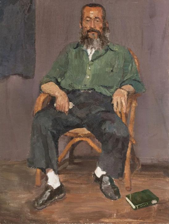 王旭 《男中年全身像》 120×90cm 布面油画2006年 指导教师:高天雄祝