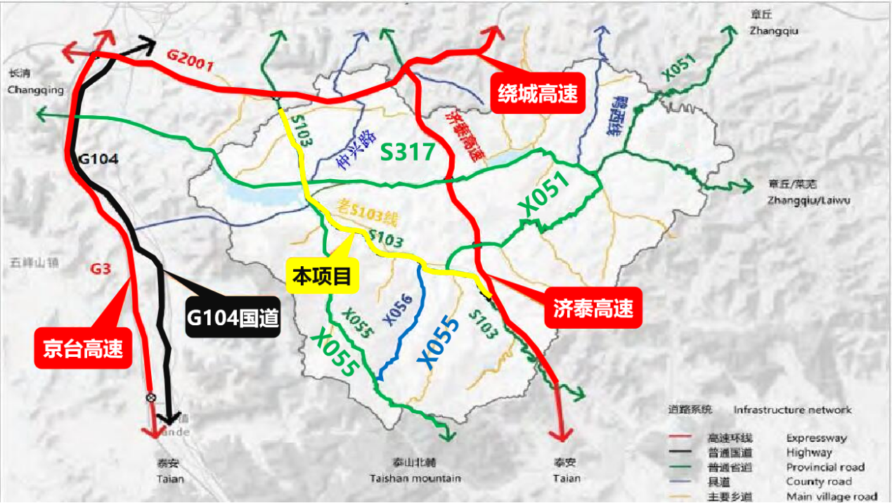 济南省道103旅游公路即将开工请市民这样绕行