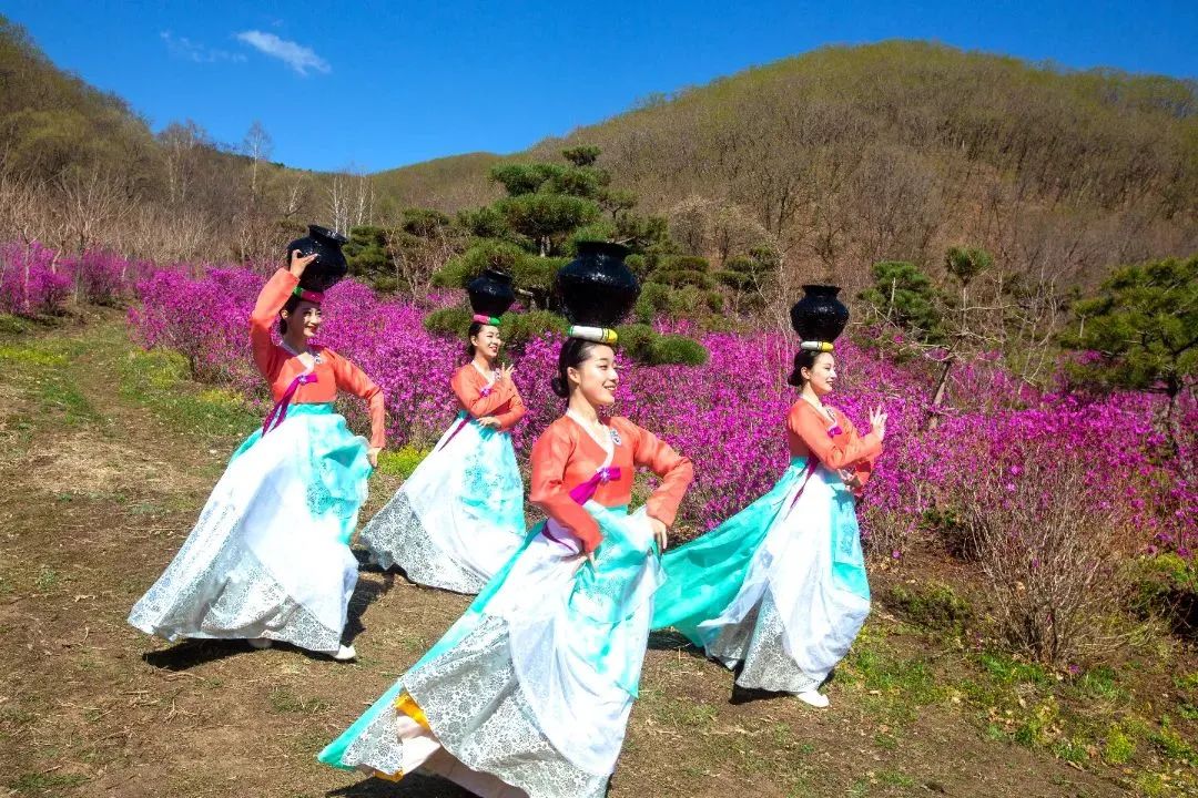 朝鲜族甩帽子图片