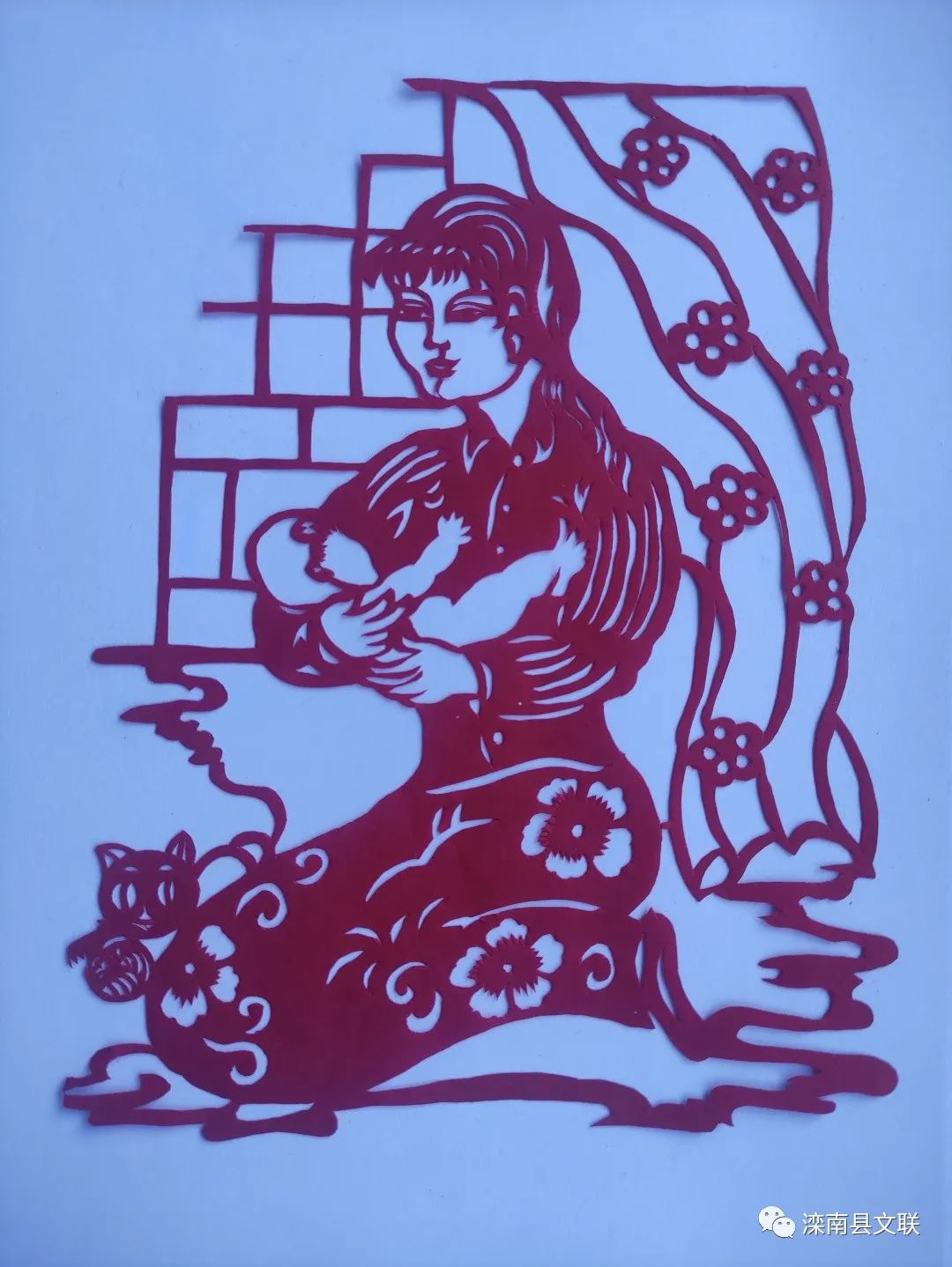 妈妈的歌蒋风山母亲节剪纸谁言寸草心,报得三春晖临行密密缝,意恐