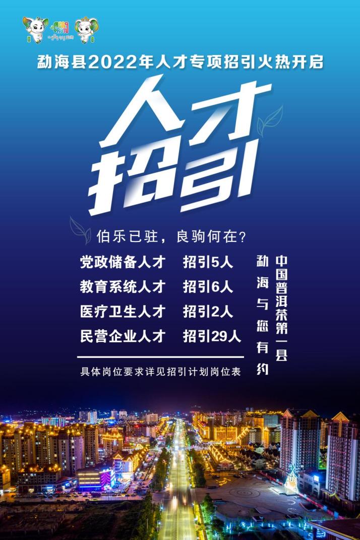 勐海县发布2022年4类人才专项招引公告