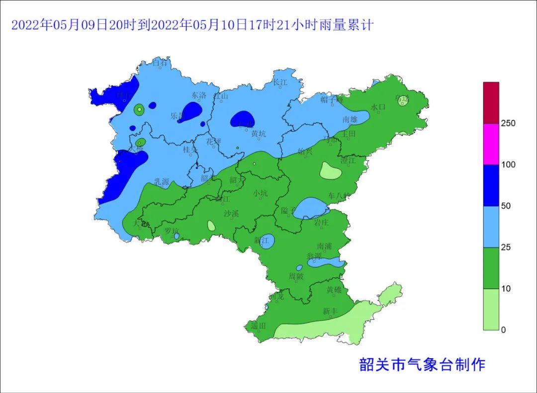 据了解,昨日20时到今日17时,乳源北部出现大到暴雨,局部大暴雨,乐昌