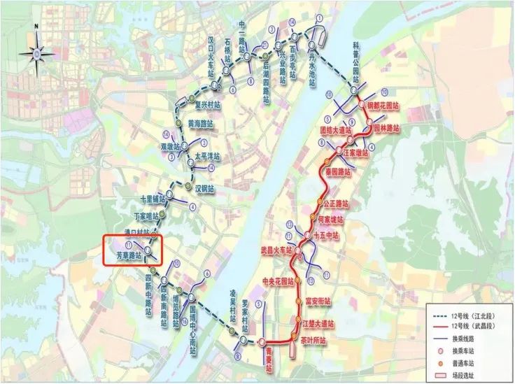 地鐵線路截至2021年4月西起武漢市洪山區武漢東站東至鄂州市華容區