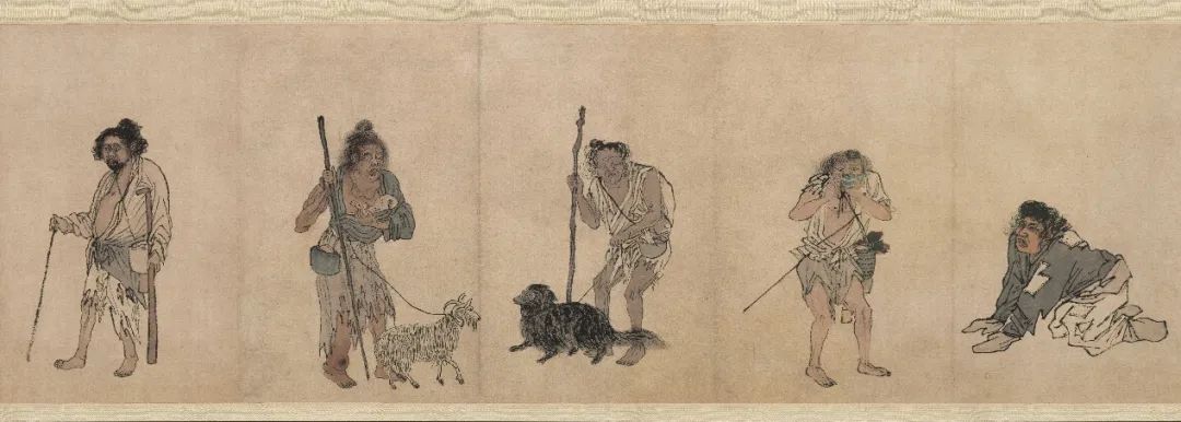 明 周臣 流民图 局部 克利夫兰艺术博物馆藏逃离到偏远的山中,也不能