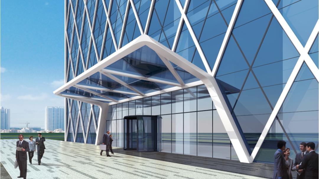 作品泉扶山而落幻云裳如波济南双金大厦