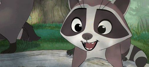 调皮的小浣熊总想跑出去玩,可每次都被妈妈严厉制止.