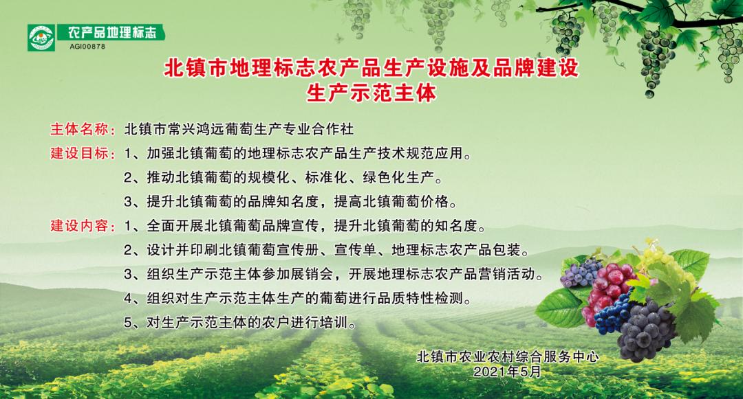 北镇葡萄地理标志农产品保护工程再创佳绩